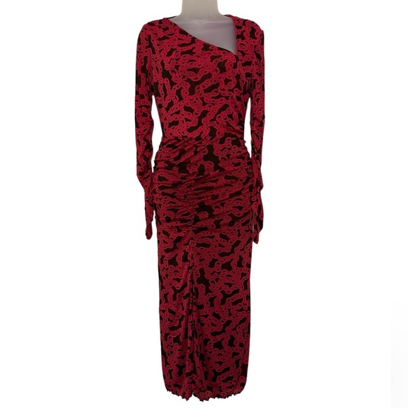 DIANE VON FURSTENBERG Edyna Midi Dress Size M - Picture 5 of 14